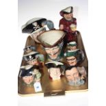 Collection of ten Royal Doulton character jugs.