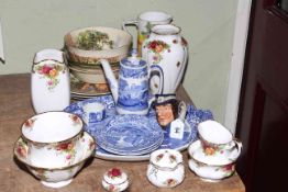 Royal Doulton Series Ware, plates, bowls and jug, Royal Doulton character jug 'Gulliver',