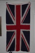 Vintage Union Jack flag, 70cm by 130cm.