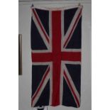 Vintage Union Jack flag, 70cm by 130cm.