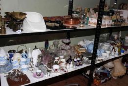 Large collection of china, glasswares, etc including Wedgwood Angela service.