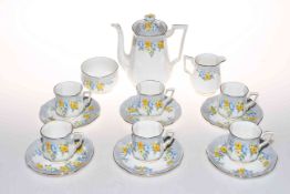 Fifteen piece Bell China coffee set including teapot.