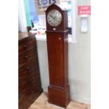 Mahogany grandmother clock.