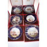 Collection of six Spode Maritime England plates, limited edition, boxed and with certificates.
