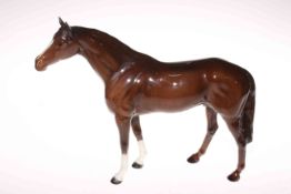 Brown Beswick horse, 28cm high.