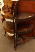 Two 19th Century mahogany corner washstands.