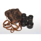 Pair antique leather cased binoculars by George Wilson, London.