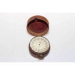 Leather cased aneroid pocket barometer by T. Wheeler, London.