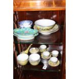 Collection of twenty two pieces of Chinese pottery including blue and white bowls,