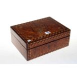 Vintage Tunbridge Ware box, 31cm by 23cm by 13cm.