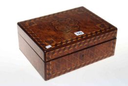 Vintage Tunbridge Ware box, 31cm by 23cm by 13cm.