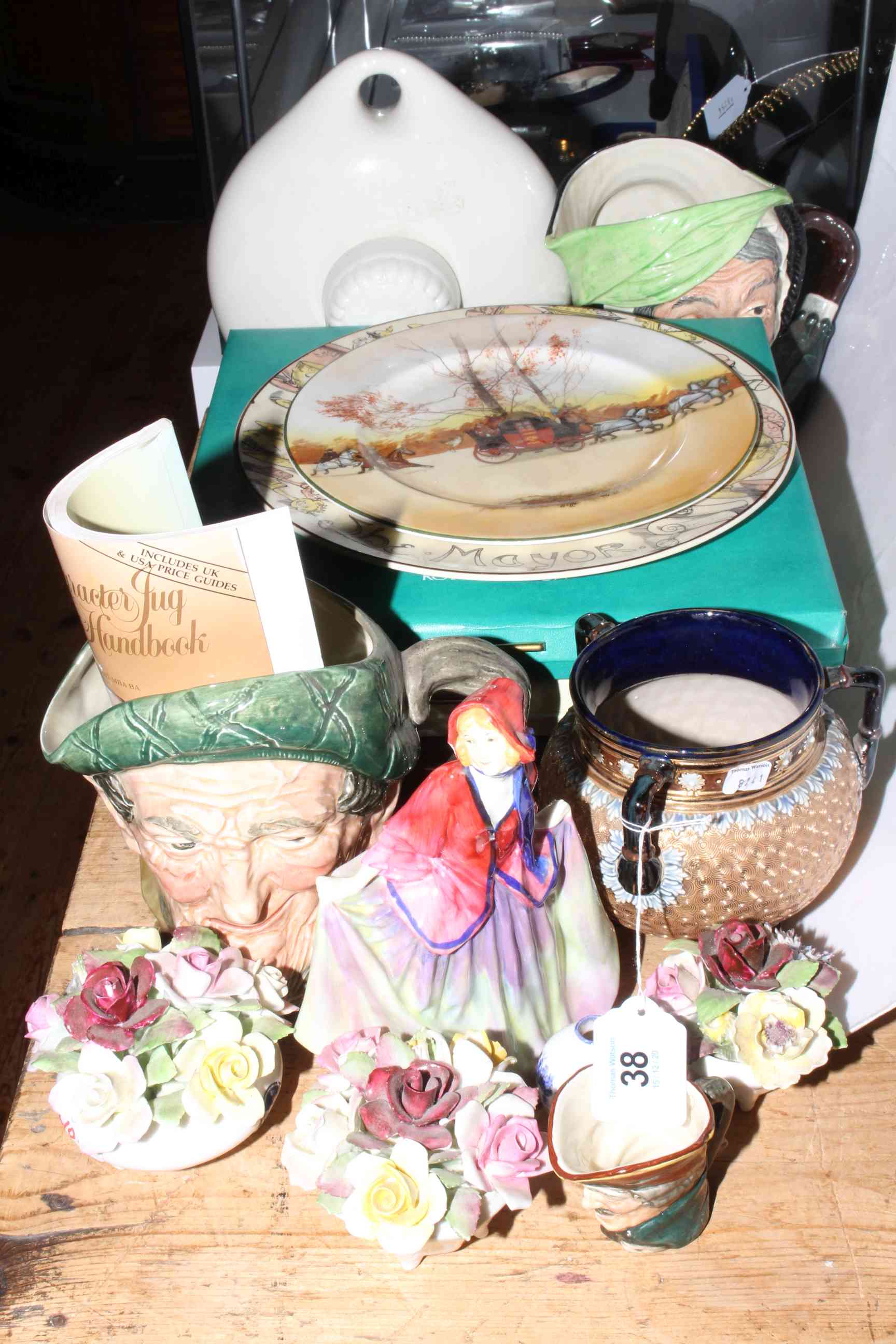 Collection of Royal Doulton including character jugs, Sweet Anne figurine HN1331, hot water bottle,