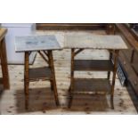 Two Victorian bamboo occasional tables.