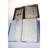 Collection of indentures, legal documents, invoices, letters dating circa 1850s to 1900s,