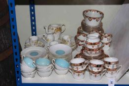 Part Aynsley cabaret set and various teaware.