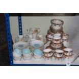 Part Aynsley cabaret set and various teaware.