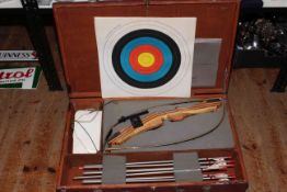 Boxed archery set.