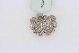 Diamond set butterfly pendant, with certificate of authenticity.