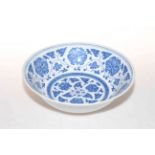 Chinese blue and white bowl, seal mark to base, 23cm diameter.