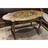 Good Victorian walnut oval shaped top centre table,