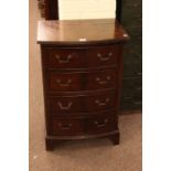 Neat mahogany four drawer pedestal chest.
