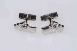 Pair Dunhill 'Scottie' cufflinks stamped 925.