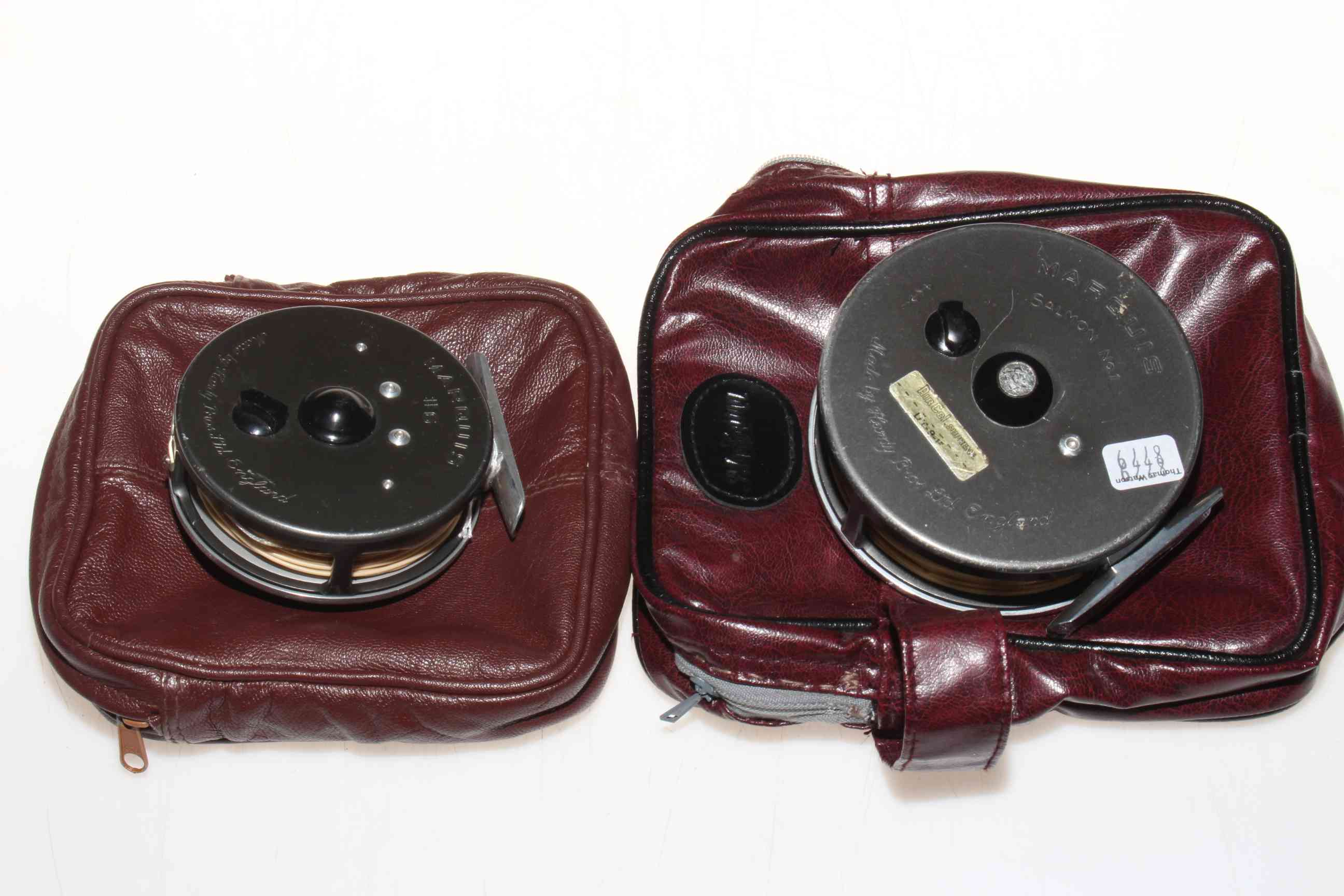 Two Hardy reels, Marquis Salmon No.1 and Marquis 6, with cases.