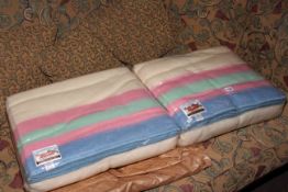 Two 1950's Ever-Rest wool blankets in original packaging, as new.