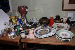 Collection of ceramics including Natwest Pig, Denby, Spode, Beswick, Burleigh Ware, etc.