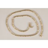 Ladies 18 carat gold curb necklace, 60cm long. Total weight 22g