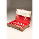 Modern American 78 piece canteen of Wallace Sterling cutlery, weight (excluding knives) 1967g