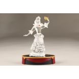 Swarovski crystal figure, Masquerade Columbine, boxed with papers. 17cm high