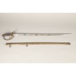 Officers sword, blade etched, Cromarty Artillery volunteers made by Hobson & Sons London with