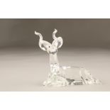 Swarovski crystal figure, 'Inspiration Africa' Kudu, boxed with papers. 10cm long 9.5cm high