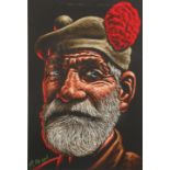 Graham McKean ARR Framed pastel, signed 'A Proud Infantry Man' 39cm x 27cm