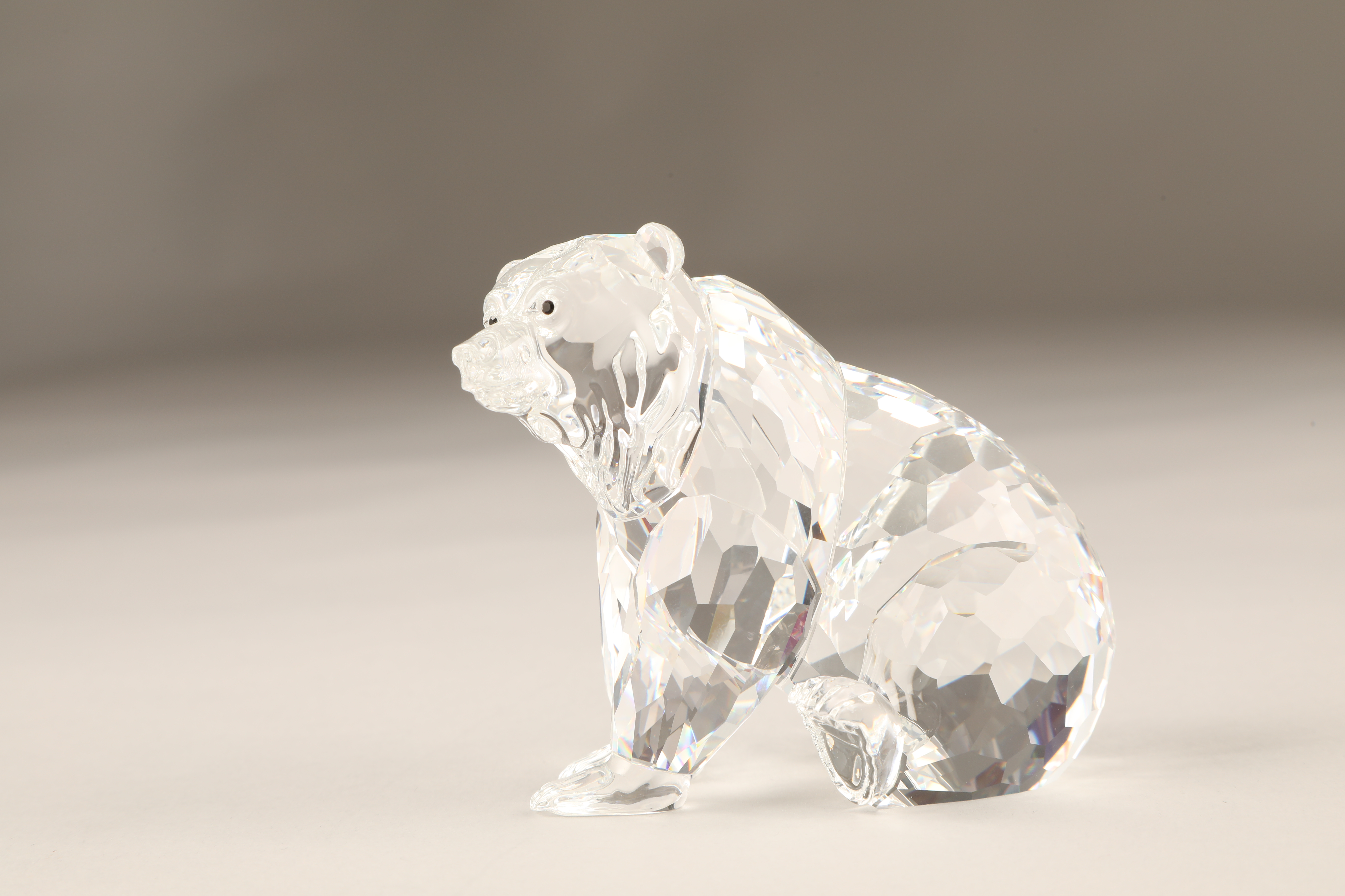 Swarovski crystal figure, Bear, boxed. 7.5cm high