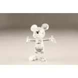 Swarovski crystal figure, 'Mickey Mouse', boxed. 9.5cm high