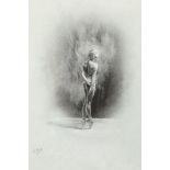 Darren Baker (British) ARR Framed charcoal drawing, signed 'Ballet Figure' 24cm x 18cm