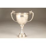 Twin handled silver trophy, 'Ayr Flower Show' Presented by Alexander S Handyside ESQ. J.P.