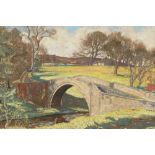 William Douglas Macleod (Scottish 1892-1963) ARR Framed pastel, signed 'The Auld Brig, Alloway' 38cm