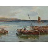 Barclay Henry (British 1869-1946) Gilt framed oil on canvas, signed, dated 1934 'A Tidal Haven' 44cm
