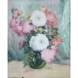 Alexander Jamieson (Scottish 1873-1937) Framed oil on canvas, signed 'Still life, Chrysanthemums'