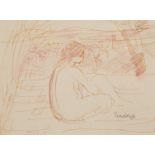 David Abercrombie Donaldson RSA (Scottish 1916-1996) ARR Framed ink drawing, signed in pencil '