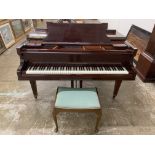 Mahogany cased Baby Grand Piano by Broadwood & Sons