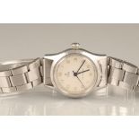 Gents stainless steel Tudor wrist watch, automatic movement, white dial, gilt numerals, stainless