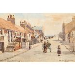 Thomas S Hutton (c1875 - 1935) Framed watercolour, signed and inscribed 'Newhaven - Edinburgh'