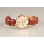 1960's gents gold plated Omega Seamaster 600 wrist watch, with brown leather strap (replacement)