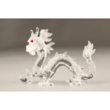 Swarovski crystal figure, 'Fabulous Creatures' The Dragon, boxed with papers. 13.5cm long 9.5cm