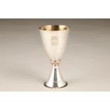 Modern Elizabeth II silver goblet designed by Colin Hillier, produced by Mappin and Webb to