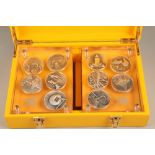 Salvador Dali cased set of ten medallions, the ten commandments. 500g